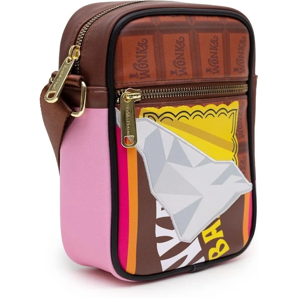 Willy Wonka Vegan Leather Crossbody Wallet Golden Ticket Wonka Bar Accessories